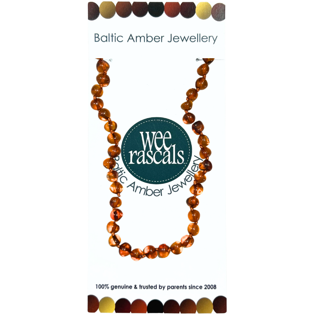 Amber CHILD Necklace - Cognac
