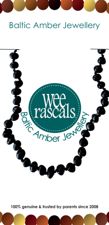 Amber Infant Necklace - Black