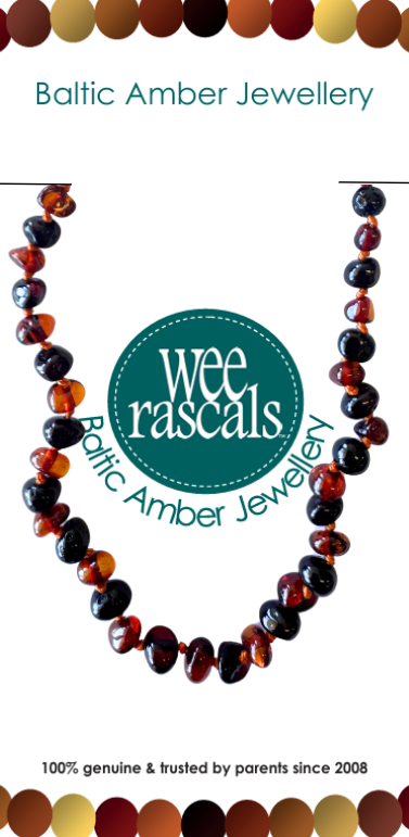 Amber Infant Necklace - Dark Cognac